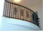 Curved railing with Oak toprail in Blacksburg