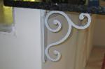 Scroll bracket for granite kitchen bar counter top