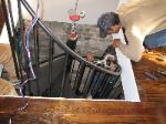 istallation of basement section of spiral staircase in Buchanan, Virginia