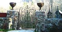 1 of 3 gates on Sugar Loaf Mountain Rd.  2005   roanoke va virginia looks like old wrought iron 