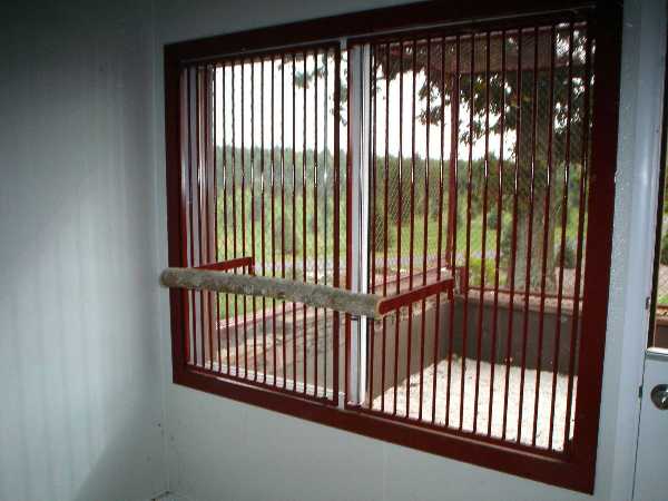 window grates for an aviary