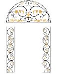 digital estimate for widow grating surrounding front entrance door ironwork fabrication