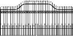 estate entrance gate with puppy guards ironwork metalwork